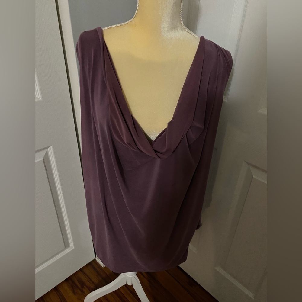 Free People Maroon Cowl Neck Top